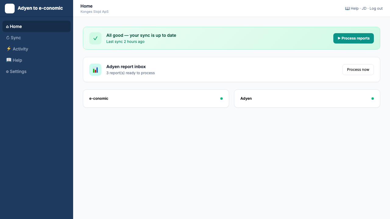 Home dashboard overview